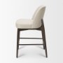 71921 - Abbie Curved Back Counter Stool | Oatmeal Fabric w/ Dark Brown Wood