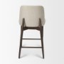71921 - Abbie Curved Back Counter Stool | Oatmeal Fabric w/ Dark Brown Wood