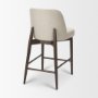 71921 - Abbie Curved Back Counter Stool | Oatmeal Fabric w/ Dark Brown Wood