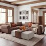 718202-H - Warner Channel 3 Piece Sofa Set w/S Corner Piece w/Back Cushions
