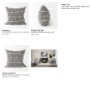 68881-CFD - Linda 20x20 Navy And Cream With White Detail Pillow Cover w/Down Filler