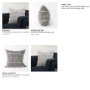 68881-CFNA - Linda 20x20 Navy And Cream With White Detail Pillow Cover w/Non-Allergen Filler