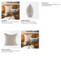 69429-CFNA - Ivivva 20x20 Beige Fabric Textured Pillow Cover w/Non-Allergen Filler