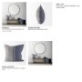 69441-CFD - Aubrielle 20x20 Gray and Blue FabricPillow Cover w/Down Filler