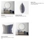 69441-CFNA - Aubrielle 20x20 Gray and Blue FabricPillow Cover w/Non-Allergen Filler