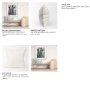 70319-CFD - Jennelle 22x22 Cream w/ Indigo Print Linen Square Pillow Cover w/Filler