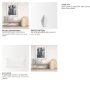 70320-CFD - Janelle 14x26 Cream w/ Indigo Print Linen Lumbar Pillow Cover w/Filler