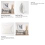 70321-CFD - Jenna 22x22 Cream w/ Black Print Linen Square Pillow Cover w/Filler