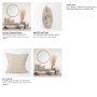 70323-CFD - Jenna 22x22 Beige w/ Merlot Print Linen Square Decorative Pillow Cover w/Down Filler