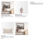 70324-CFD - Jenna 14x26 Beige w/Merlot Print Linen Lumbar Decorative Pillow Cover w/Down Filler