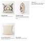 70334-CFD - Kitt 20x20 Cream Multi Colored Patterned Square Pillow Cover w/Down Filler