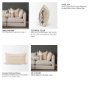 70335-CFD - Kitt 14x26 Cream Multi Colored Patterned Lumbar Pillow Cover w/Down Filler
