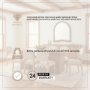 71914-AB - Carmel Rectangular Dining Table | 94" | Raffia w/ Brown Wood