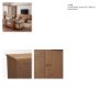 71918 - Carmel Closed Media Console | 80" | Raffia w/ Brown Wood