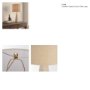 71528 - Sena Travertine Tapered Column Table Lamp
