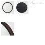 71600 - Bramwell 36" Dark Brown Wood Framed Heritage Round Mirror