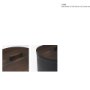 71632 - Voss Black Metal w/ Dark Brown Lid Canister Set