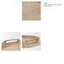 71635 - Langford Round White-Washed Wood w/ Brass Handles Tray Set