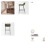 71923 - Kavalan 33.5" Total Height Olive Moss Seat Gun Metal Frame Counter Stool