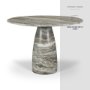 71420-AB - Allyson 42" Round Pedestal Dining Table | Marble | Seats 4